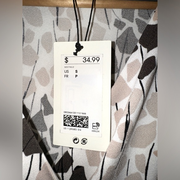 H&M x Richard Allen: Crêped Wrap-front Dress (Size S) - Picture 5 of 7